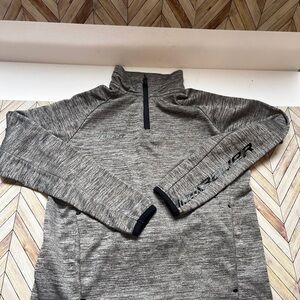 Bauer Team Vapor Spacedye Long Sleeve Fleece Quarter Zip Pullover Gray Youth S/P